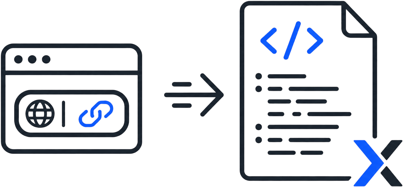 URL to HTML tool icon